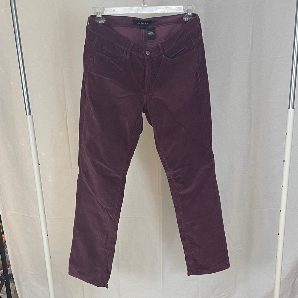 Women's Calvin Klein Jeans Straight Cut Purple Corduroy Pants Size 12 6x32